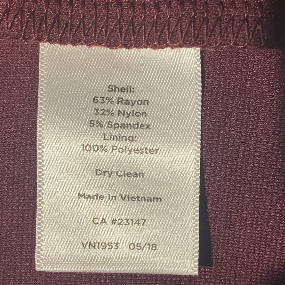 NWT Talbots Casual Sheath Burgundy Dress - Picture 7 of 7